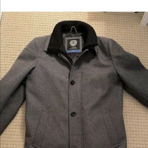 Vince Camuto Wool Coat Men's Medium Gray Full Zip